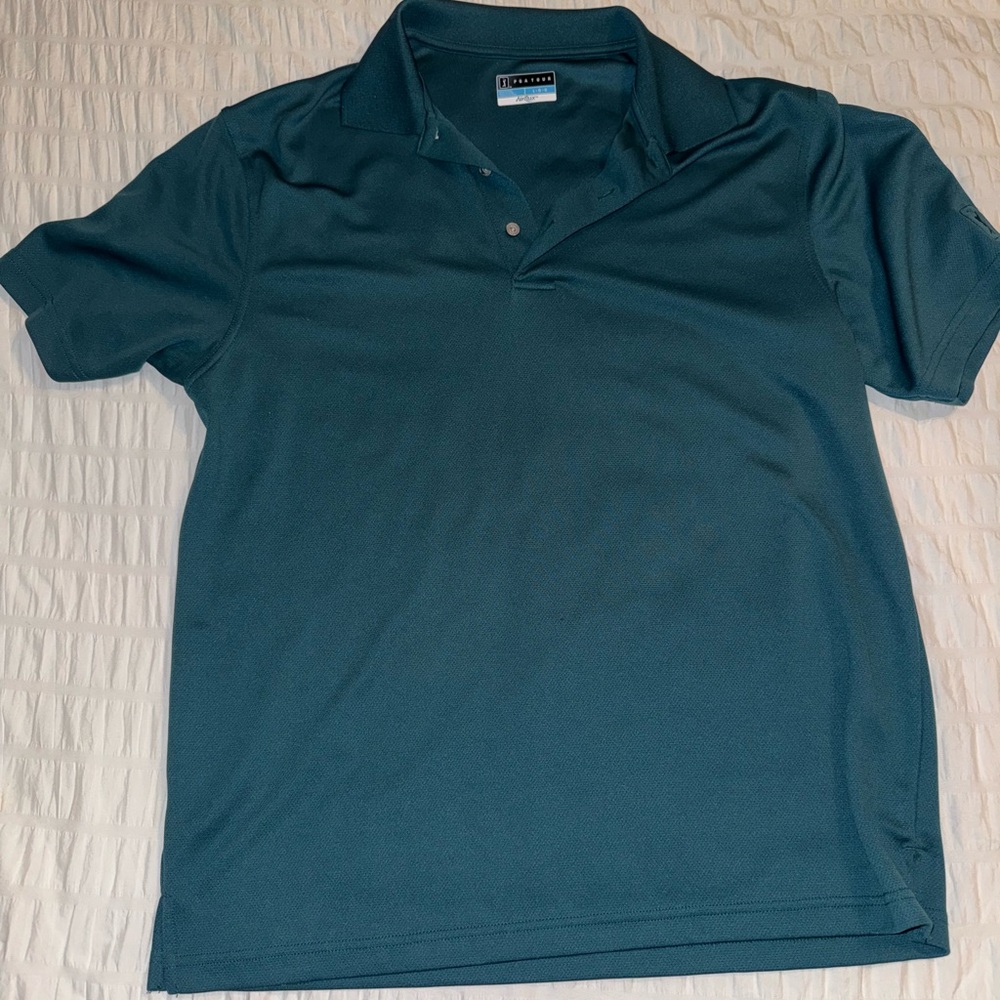 PGA Tour large polo hunter green Dri-fit